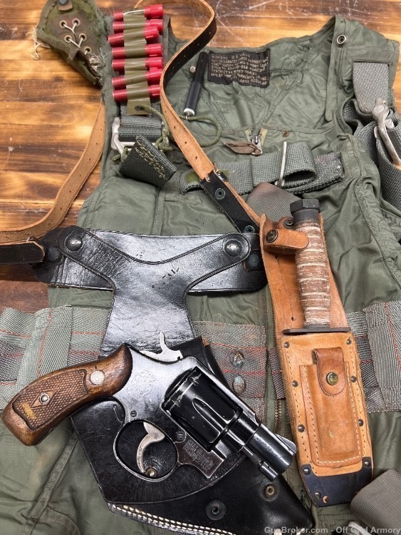 SMITH & WESSON M13 AIRCREWMAN REVOLVER PROPERTY OF U.S. AIRFORCE! W/ LETTER-img-0