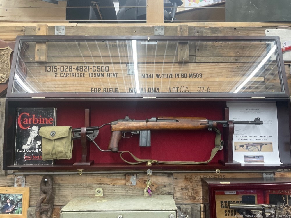 CARBINE WILLIAMS SIGNED AND DATED M1A1 .30 CARBINE -img-0