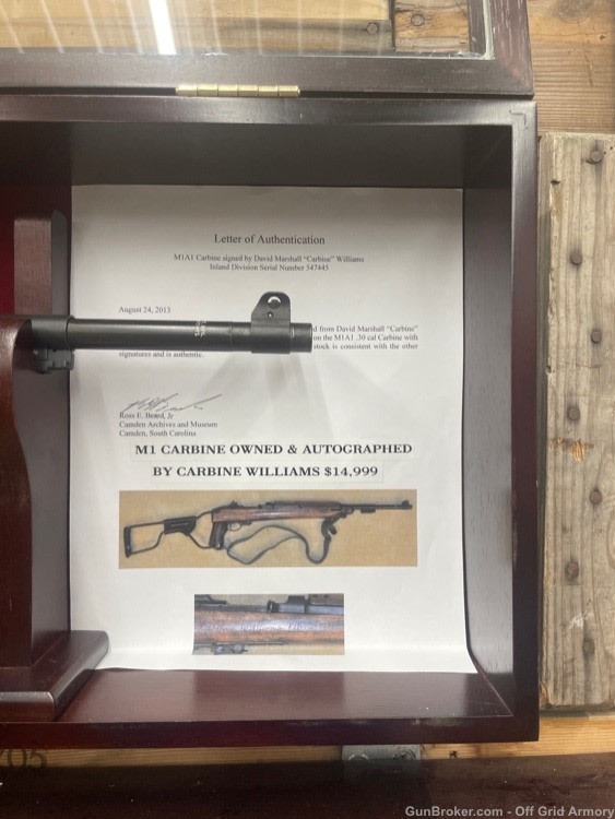 CARBINE WILLIAMS SIGNED AND DATED M1A1 .30 CARBINE -img-6