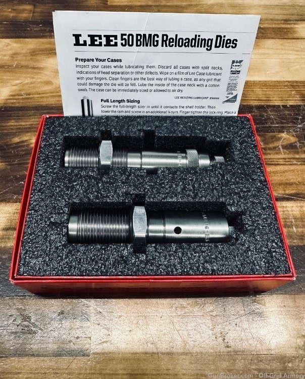 LEE precision .50 BMG Reloading Dies 1 1/4-12 Thread-img-0