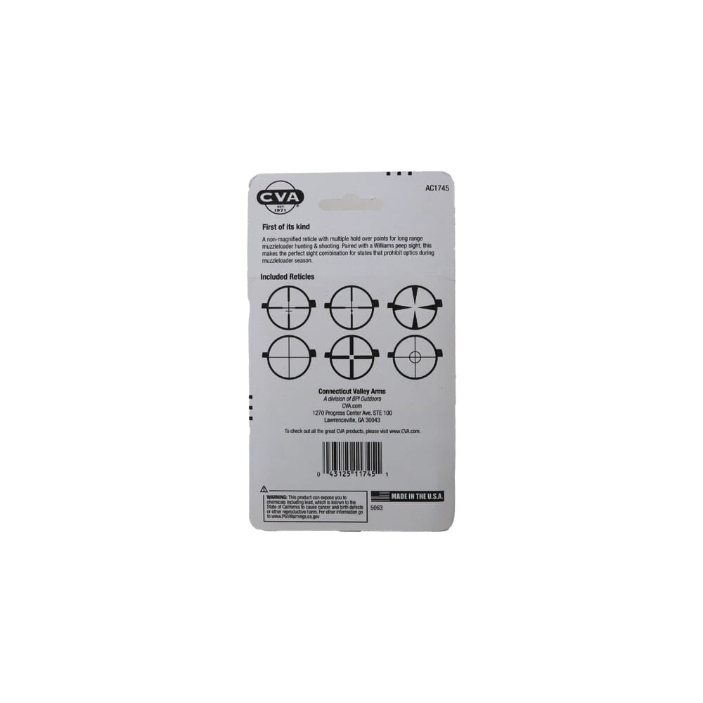 CVA Williams Western Precision Peep/Front Globe Wolf/Optima/Accura AC1745-img-2
