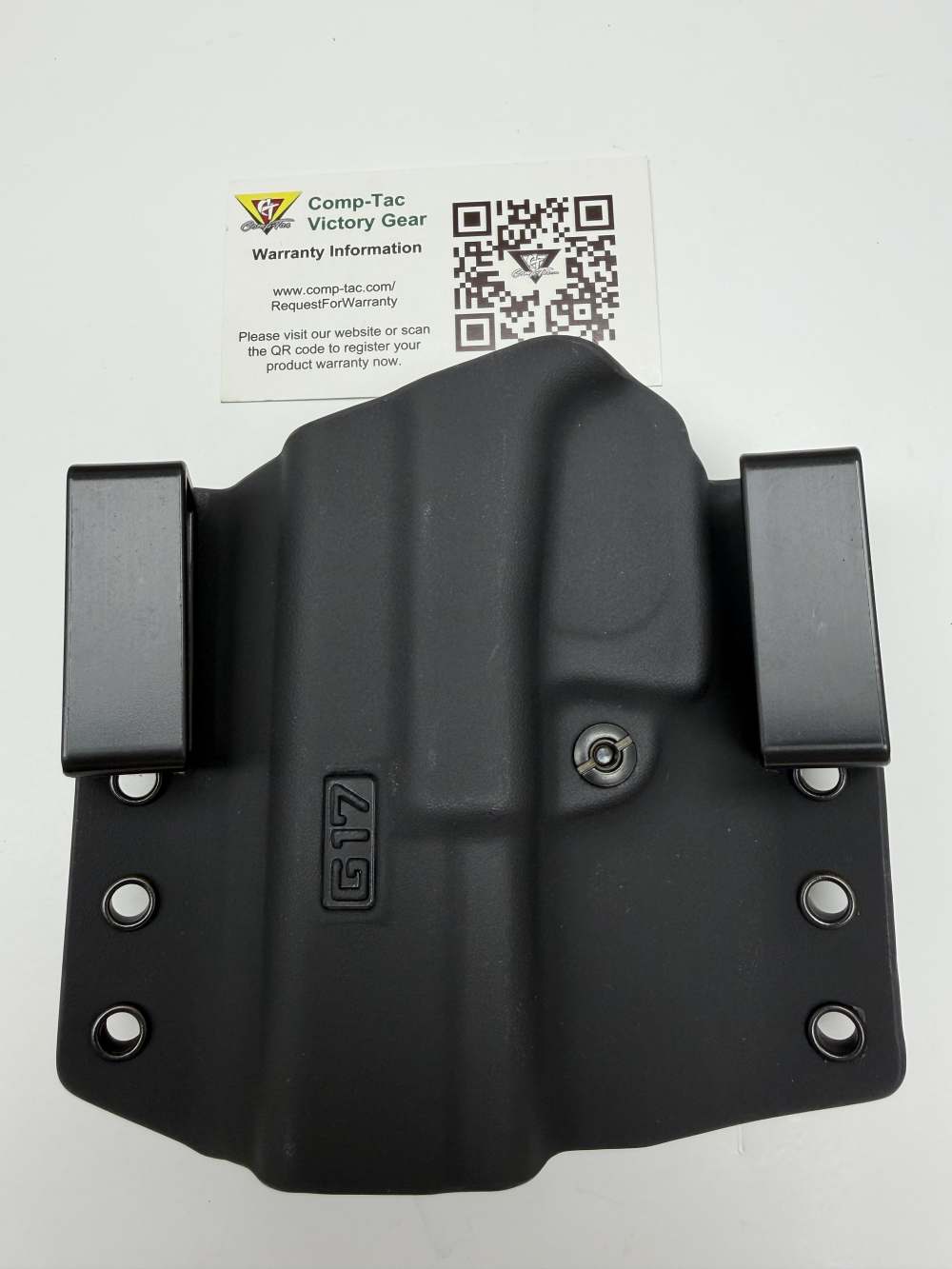 GLOCK 17 HOLSTER, GEN1-5, OWB, RIGHT HAND, BLACK, MADE IN USA BY COMP-TAC-img-1