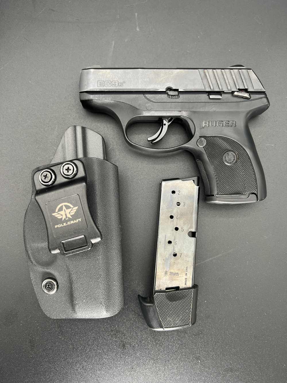Ruger EC9s, 9mm, 2 mags(1 ext), Box & Holster-img-13