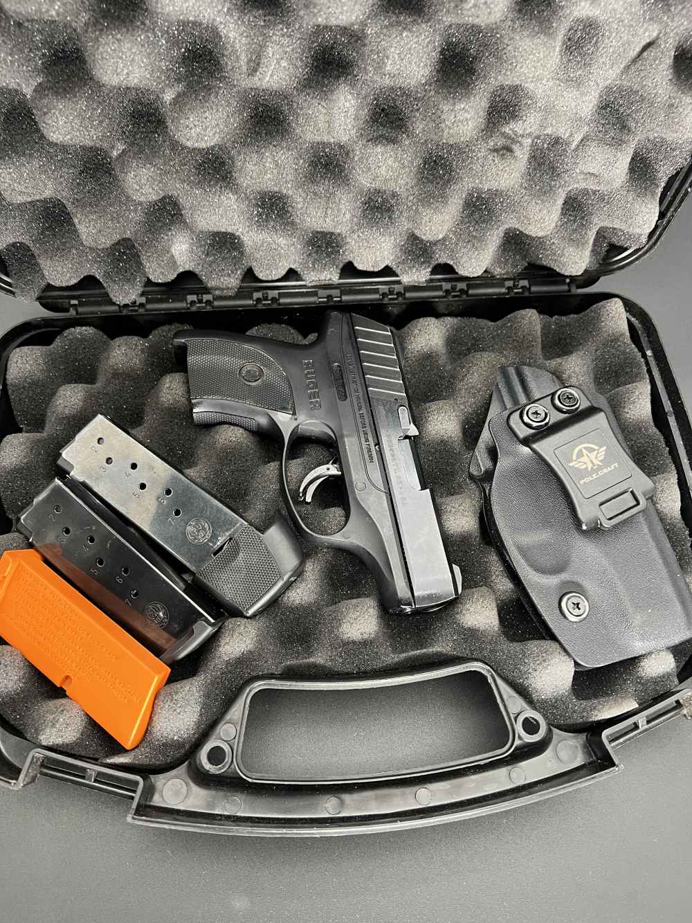 Ruger EC9s, 9mm, 2 mags(1 ext), Box & Holster-img-0