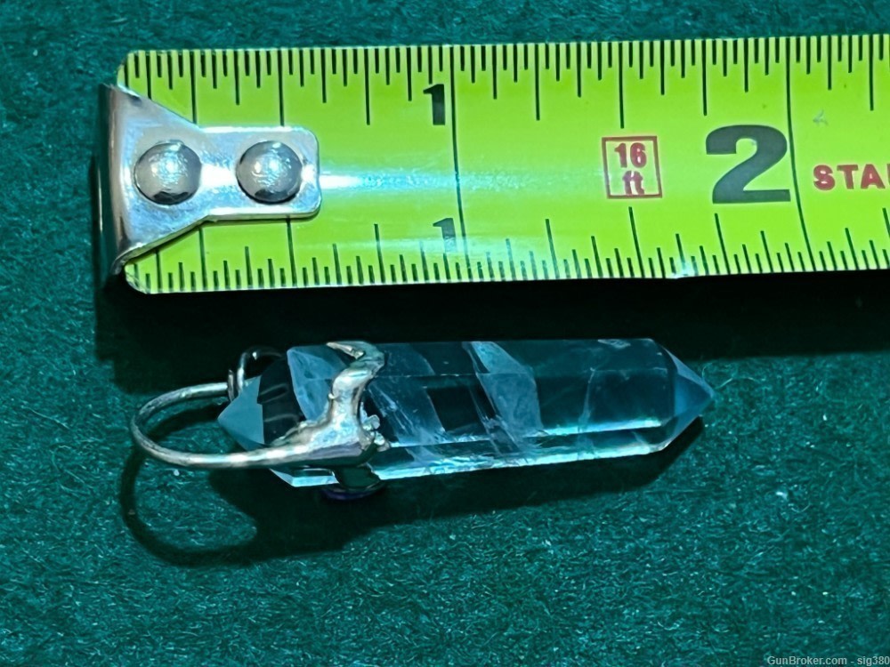 VINTAGE CRYSTAL PENDANT WITH SILVER CLASP-img-3