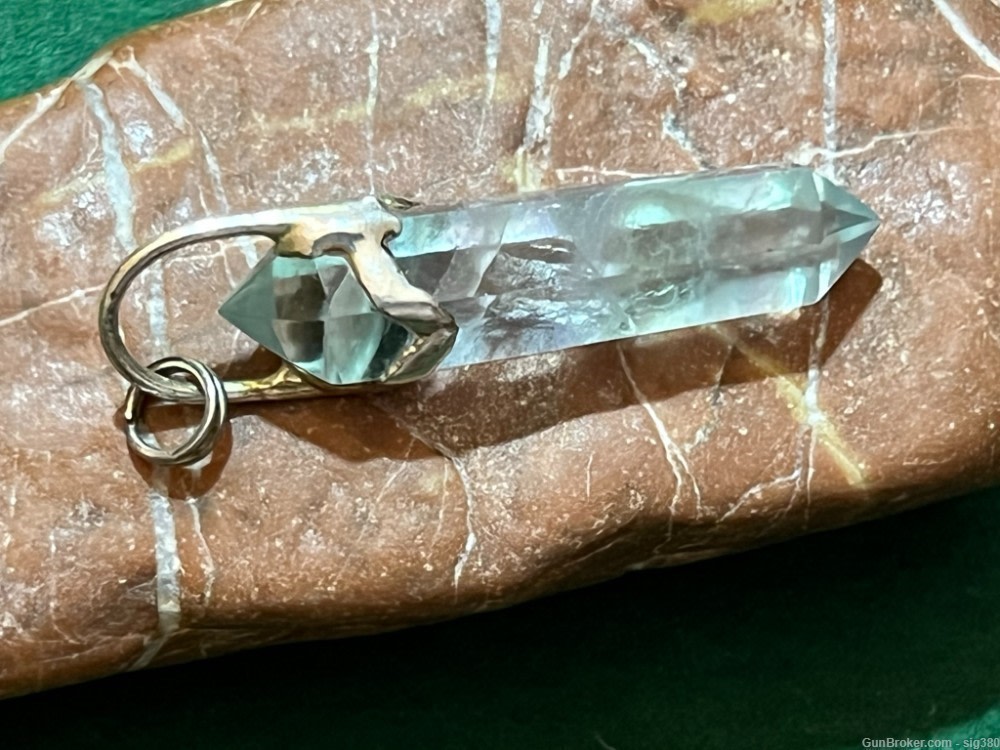 VINTAGE CRYSTAL PENDANT WITH SILVER CLASP-img-1