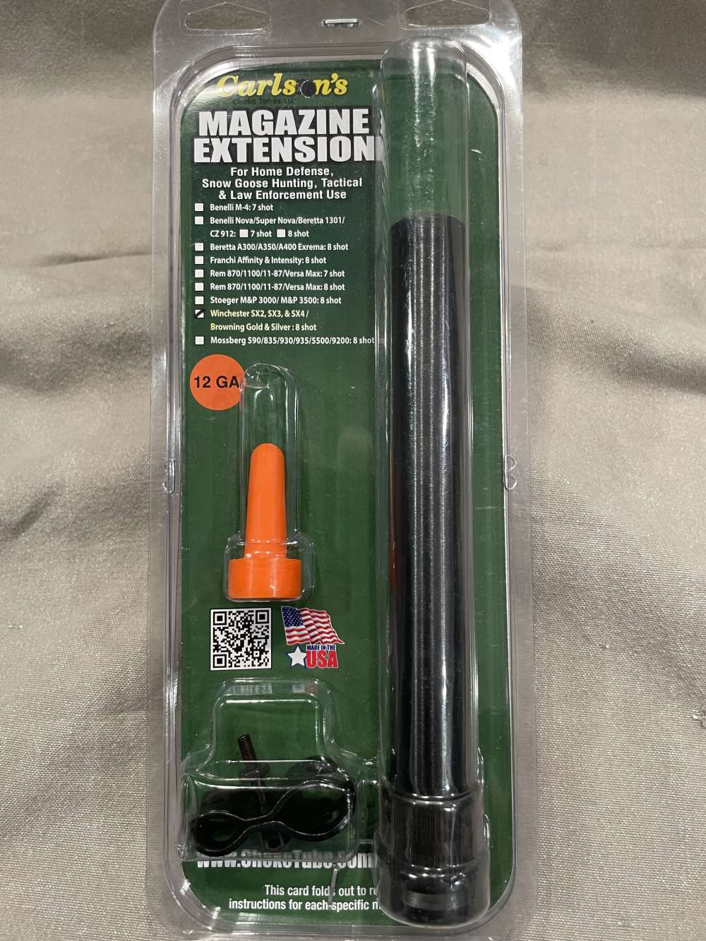 Carlson's Browning Silver Winchester SX Magazine Extension 12 Gauge New -img-0