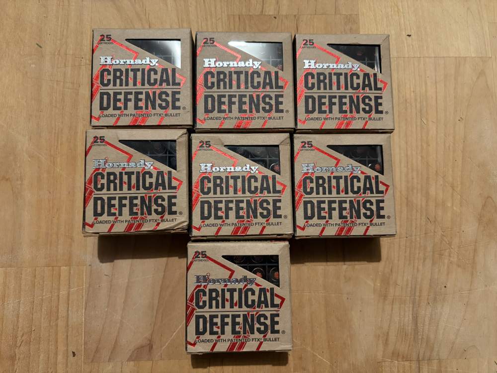 200 rounds (175 Hornady critical defense + 25 of Underwood Xtreme Defender-img-1