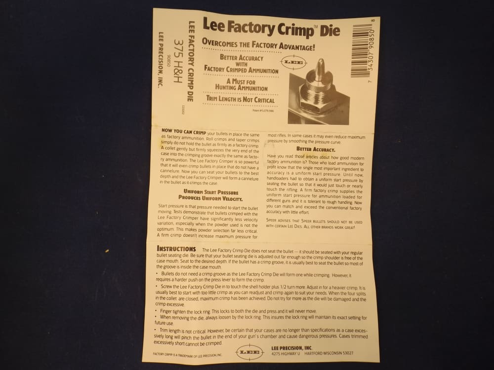 .375 H&H Mag Bullets, Brass and RCBS Reloading & Lee Crimp Dies Kit-img-4