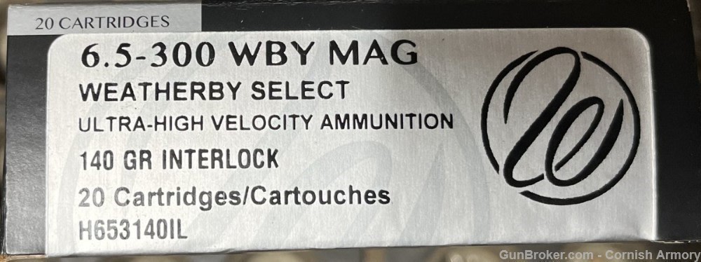 Weatherby Select 6.5-300 Wby Mag 140 gr Hornady Interlock H653140IL-img-3