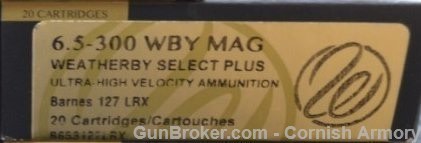 Weatherby Select Plus 6.5-300 Weatherby Mag 127 grain Barnes LRX B653127LRX-img-0