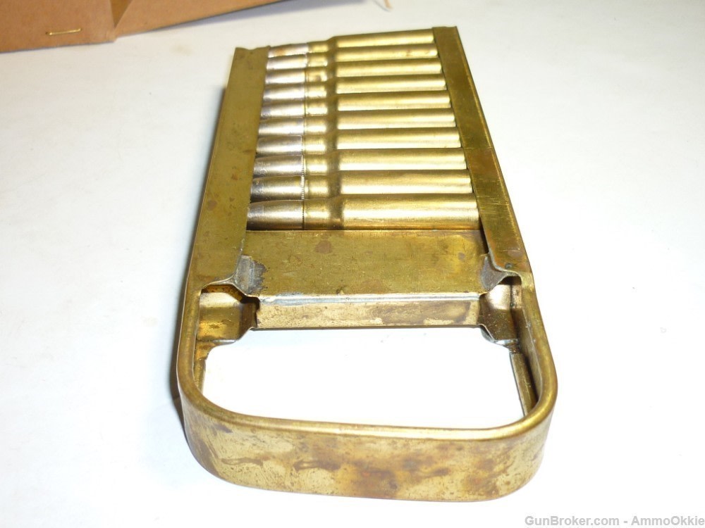 20rd + Brass Charger/Clip 1939 ORIGINAL 7.35 WW2 7.35x51 CARCANO Breda M30-img-9