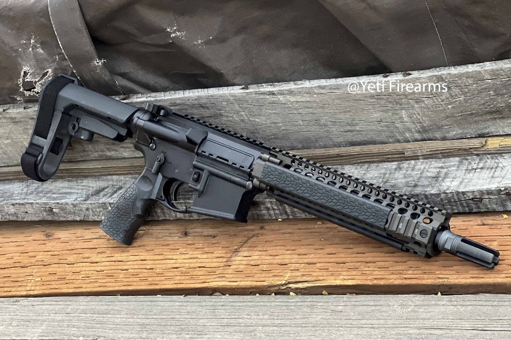 Daniel Defense DDM4 MK18 Pistol 5.56mm FDE Rail SBA3 Brace SF 4 Prong -img-0