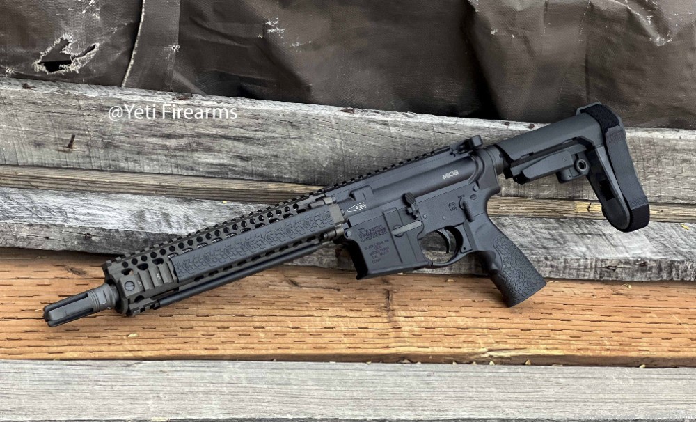 Daniel Defense DDM4 MK18 Pistol 5.56mm FDE Rail SBA3 Brace SF 4 Prong -img-1