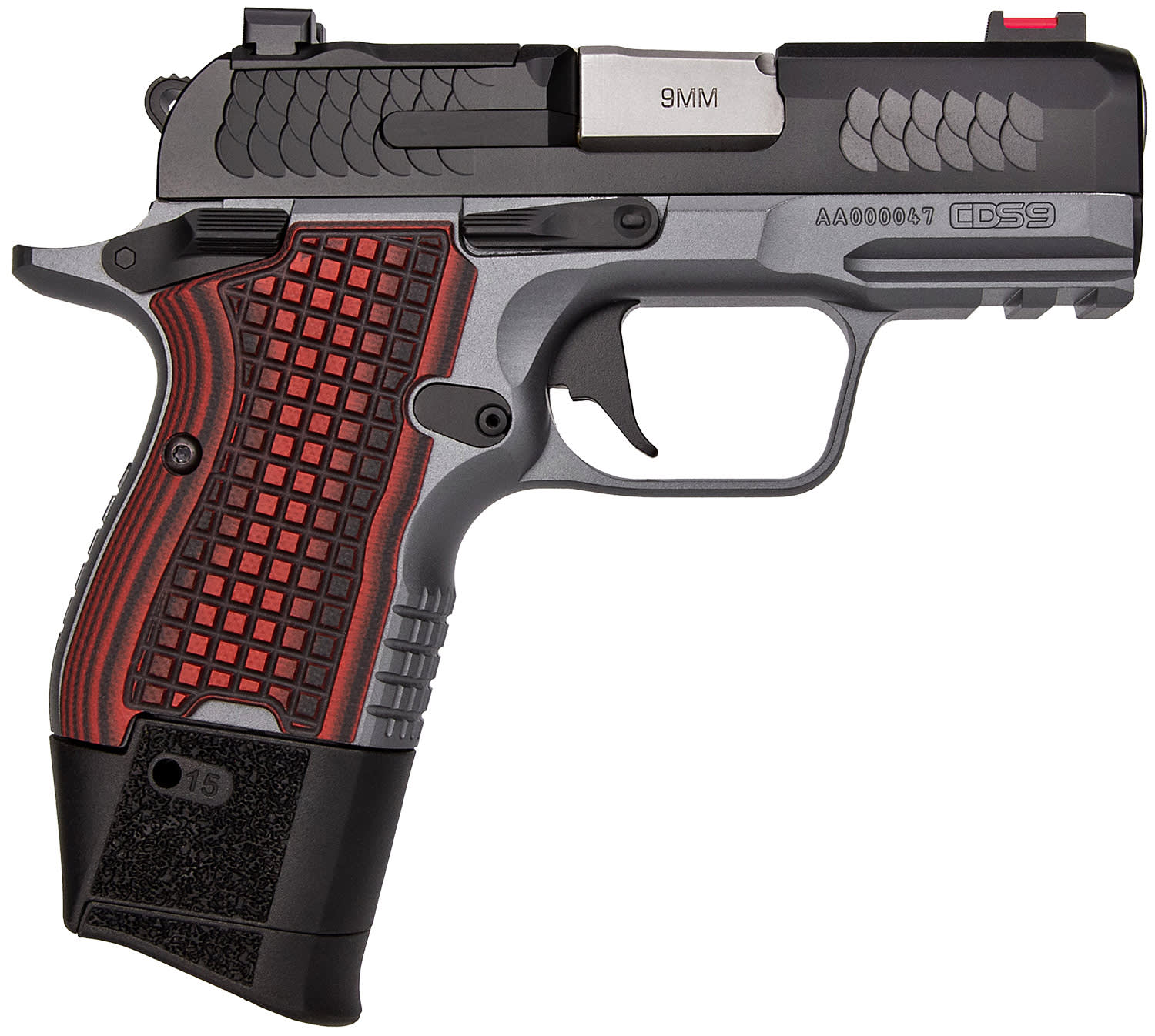 Kimber CDS9 9mm Luger Pistol 3.64 Black/Red 3600003-img-0
