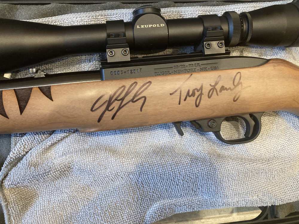 Ruger 10/22 rare Gator Troy Landry Special limited signed by Troy and son -img-4