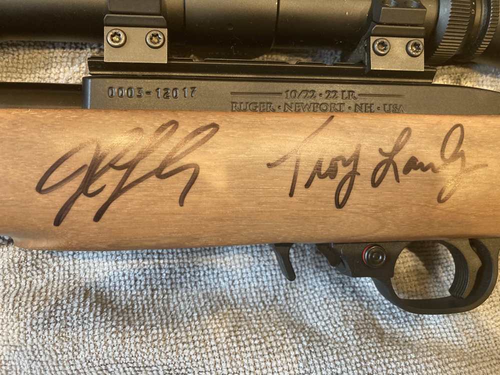 Ruger 10/22 rare Gator Troy Landry Special limited signed by Troy and son -img-8
