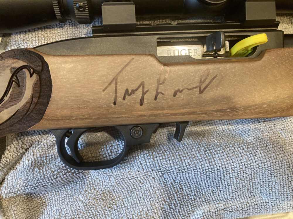 Ruger 10/22 rare Gator Troy Landry Special limited signed by Troy and son -img-3
