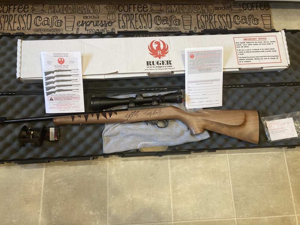 Ruger 10/22 rare Gator Troy Landry Special limited signed by Troy and son -img-0
