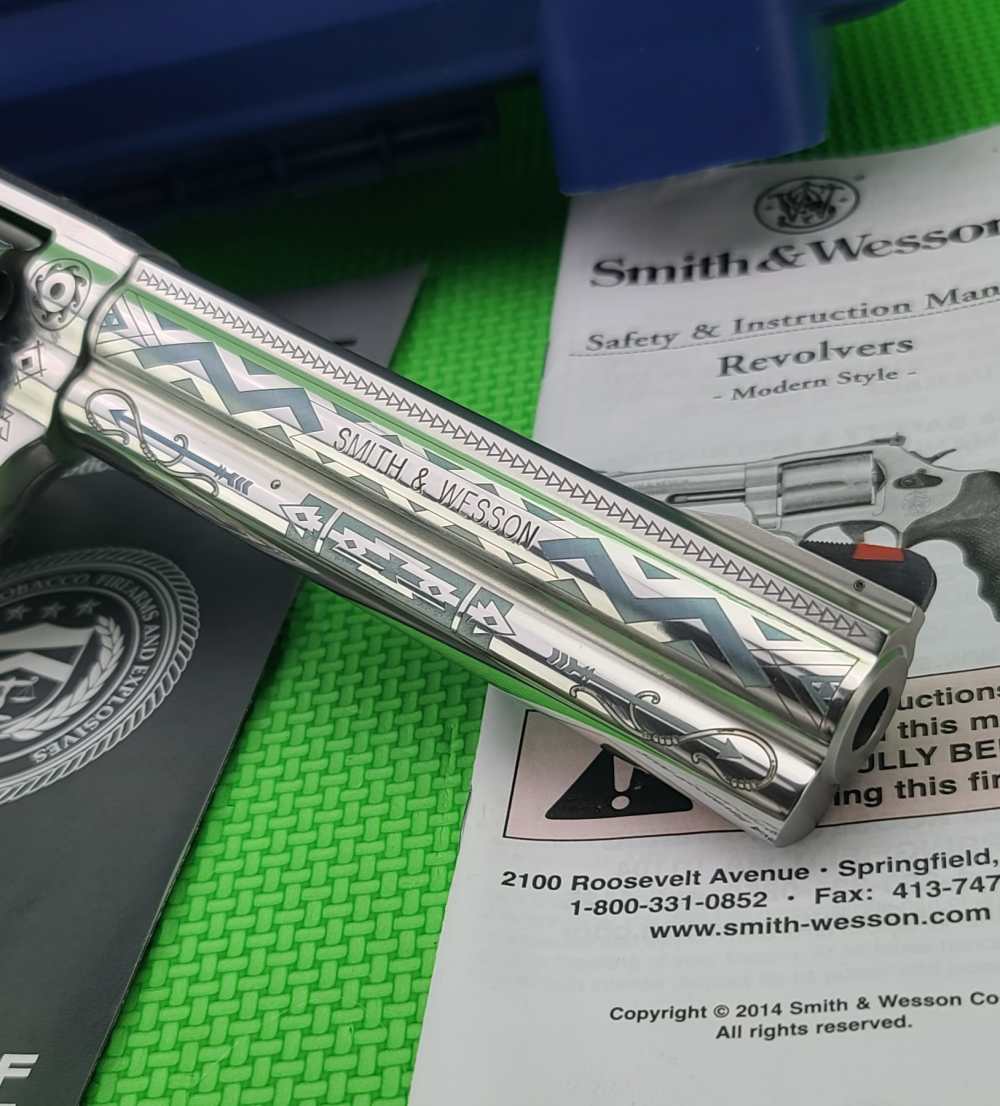 S&W SMITH & WESSON 686 * DREAMCATCHER 357 MAG #93 OF ONLY 200 GOLD ENGRAVED-img-7