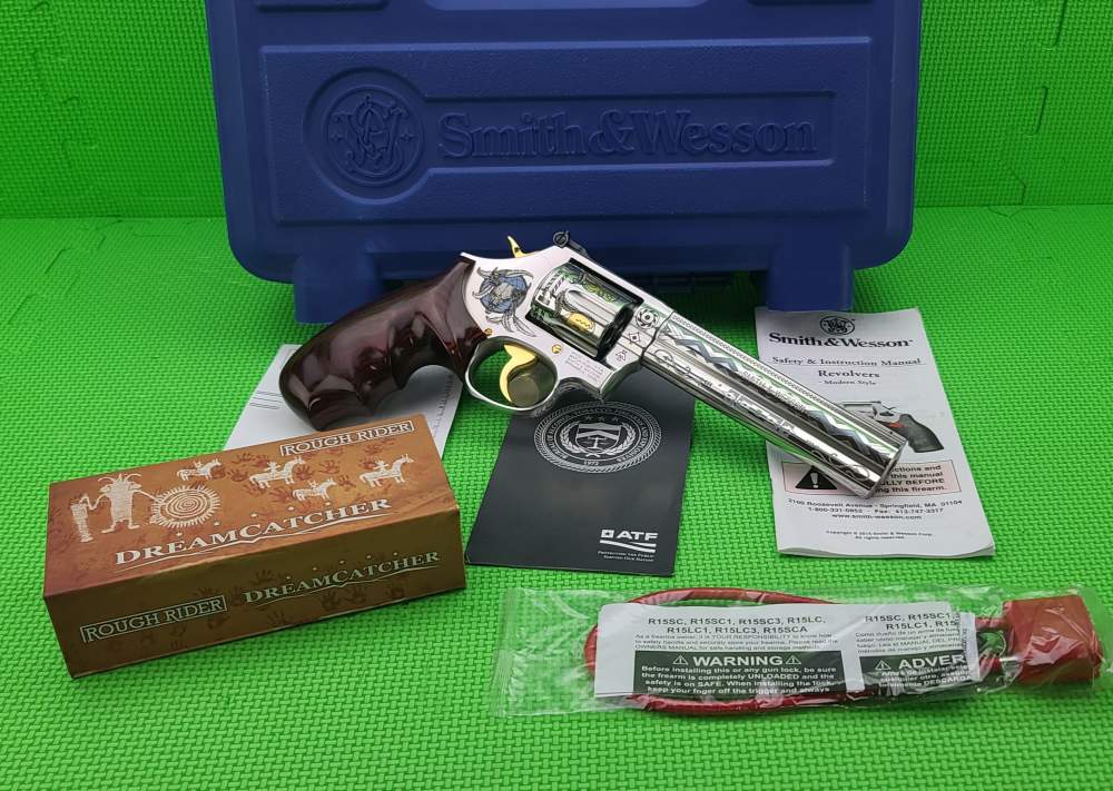 S&W SMITH & WESSON 686 * DREAMCATCHER 357 MAG #93 OF ONLY 200 GOLD ENGRAVED-img-11