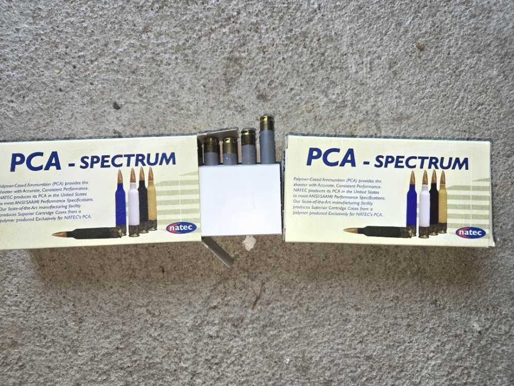 Natec polymer case ammo prototype 223 ammo rare military trial spectrum -img-0