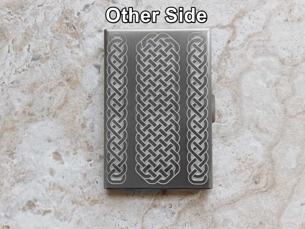 Custom Engraved St Steel RFID Blocking Credit Debit Card Holder Case Celtic-img-4