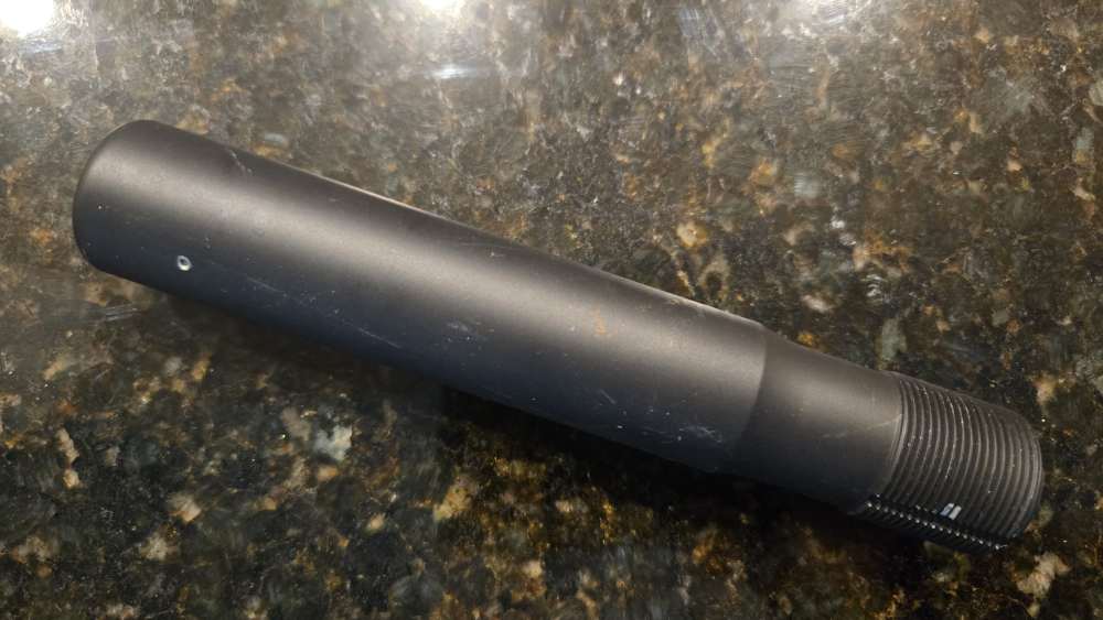 AR15 pistol buffer tube with end plate for qd sling clips-img-0