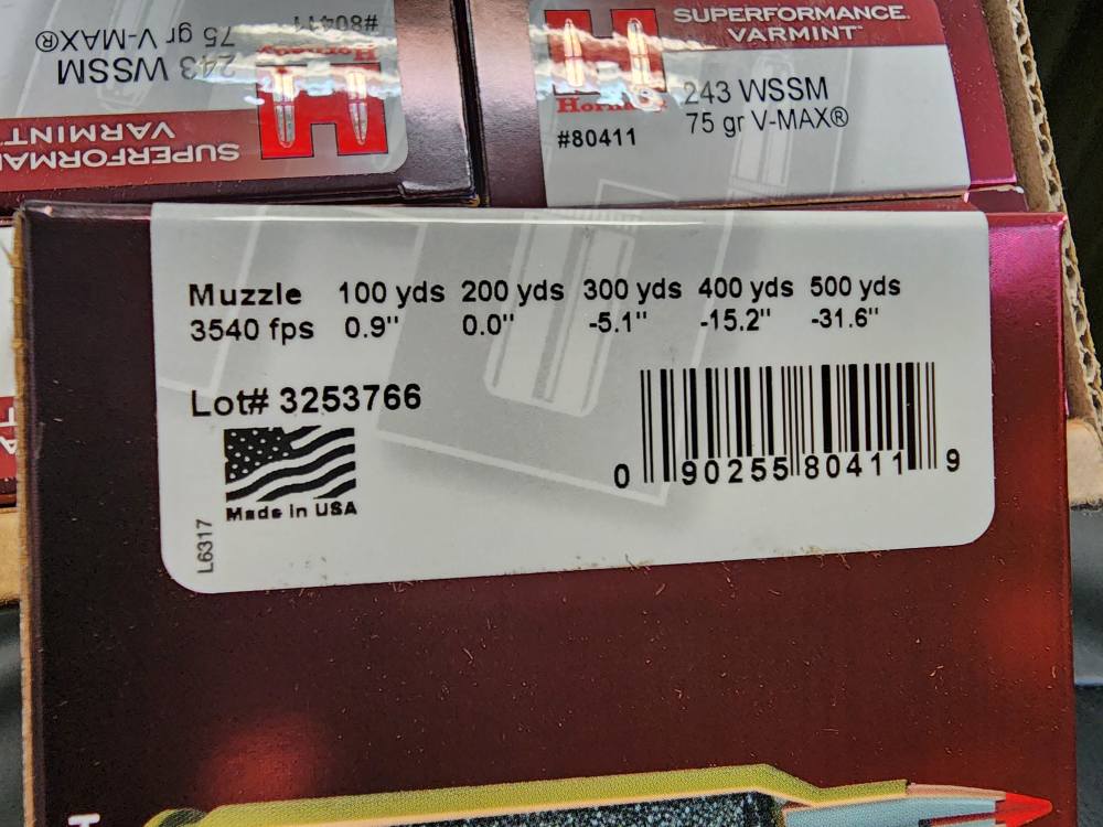 200 RD HORNADY SUPERFORMANCE 243 WSSM 75 GRAIN V-MAX WIN SUPER SHORT MAGNUM-img-3