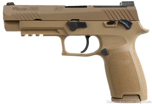 SIG P320 M17 9MM 4.7" NGT SGHT W/R2 PLATE 17RD/21RD COYOTE-img-0