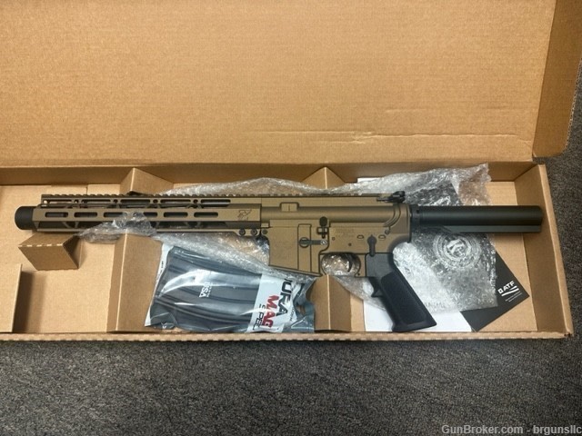 Zaviar 5.56 Nato 'Operator Series' 10.5" Nitride Complete Pistol Bronze-img-0
