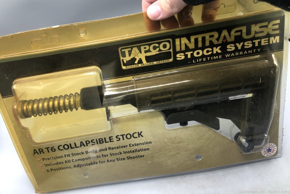 Tapco Intrafuse Stock AR T6 Collapsible Stock Olive Drab Color STK09161-img-2