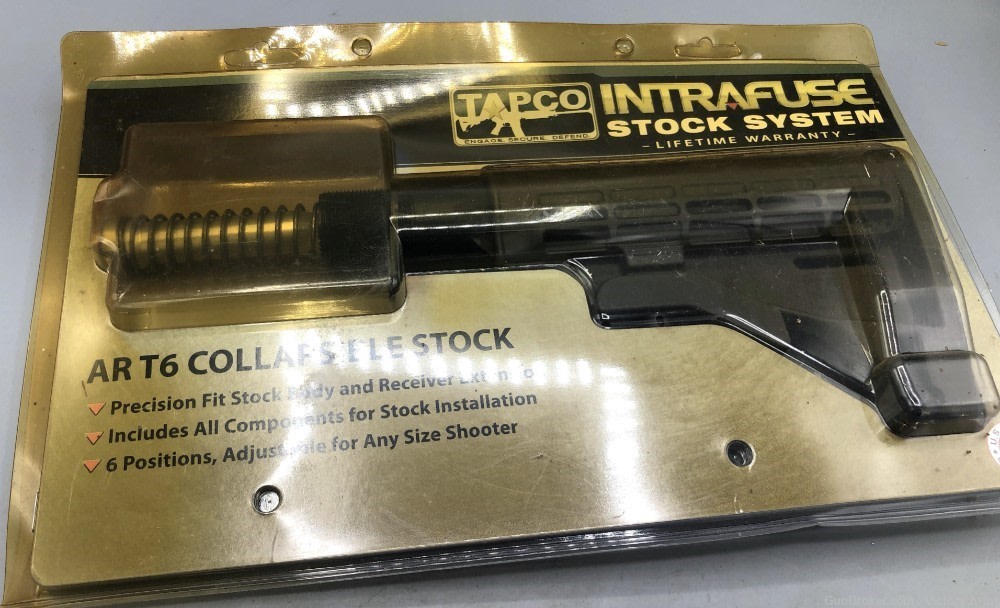 Tapco Intrafuse Stock AR T6 Collapsible Stock Olive Drab Color STK09161-img-0