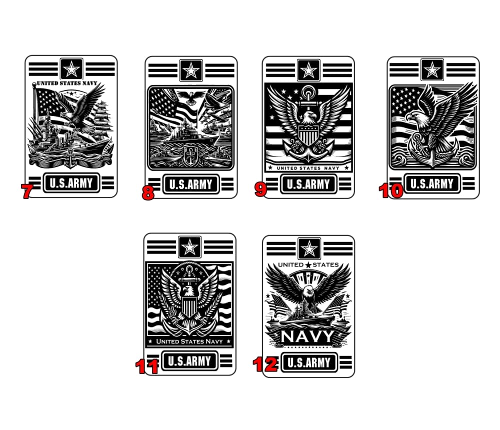 Card Holder Wallet RFID US Navy Army Gift Steel Case Floral Monogram 7-12-img-1