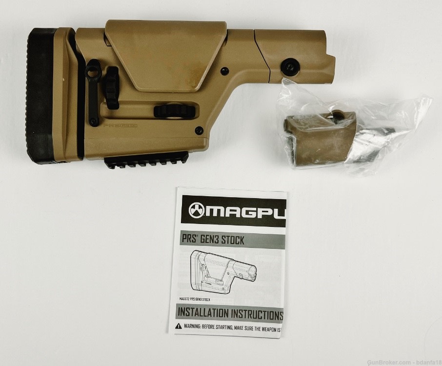 Magpul PRS Gen3 Precision Rifle/Sniper Stock, MAG 672 FDE-img-1