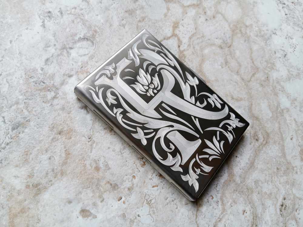 Card Holder Wallet RFID US Army Eagle Flag Gift St Steel Case Floral Mono-img-7