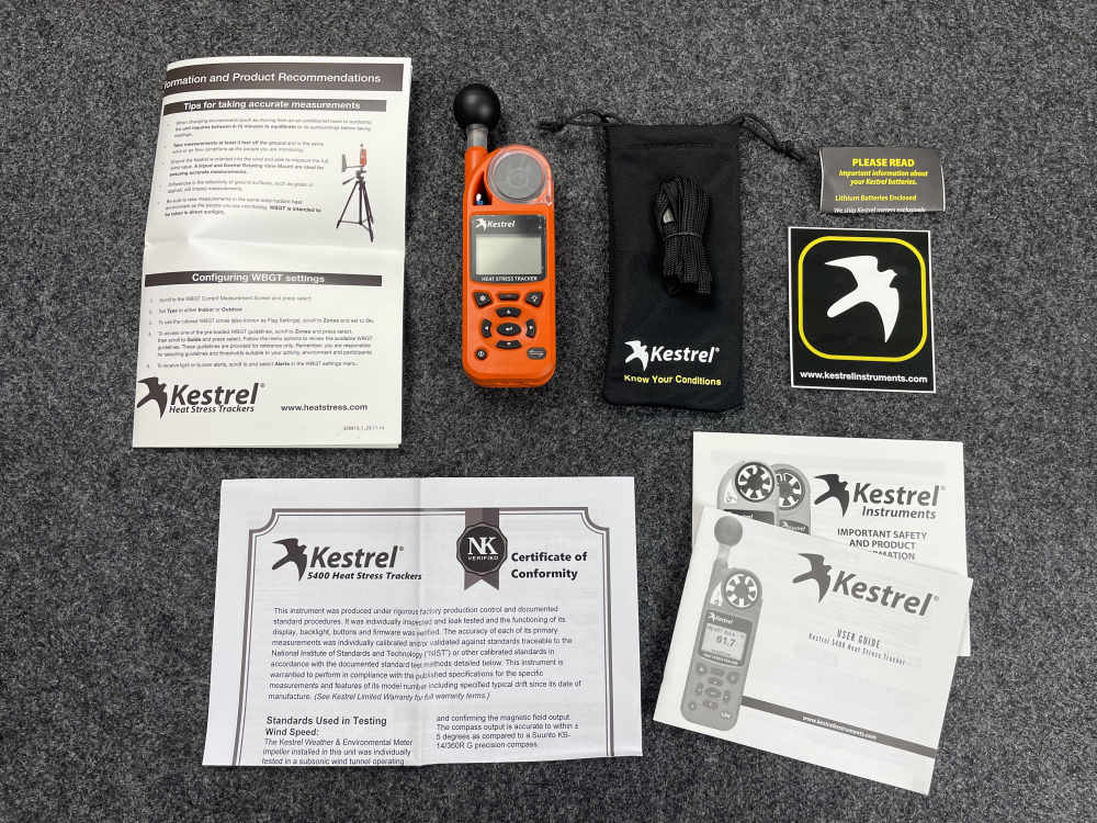 Kestrel 5400 Heat Stress Tracker and Weather Meter Orange -img-3