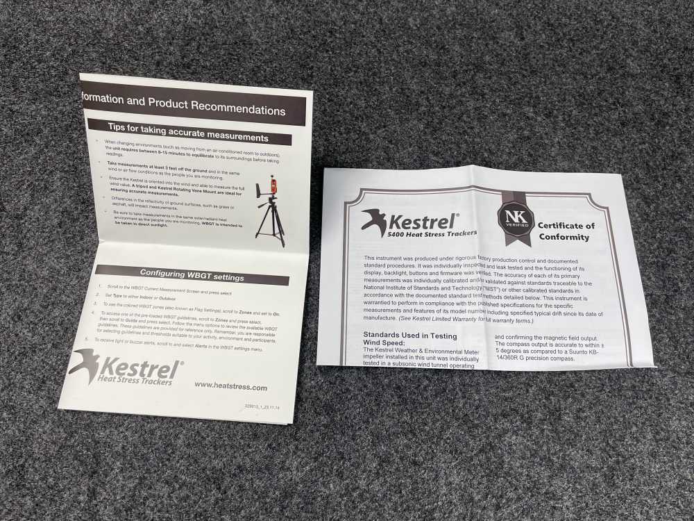 Kestrel 5400 Heat Stress Tracker and Weather Meter Orange -img-4
