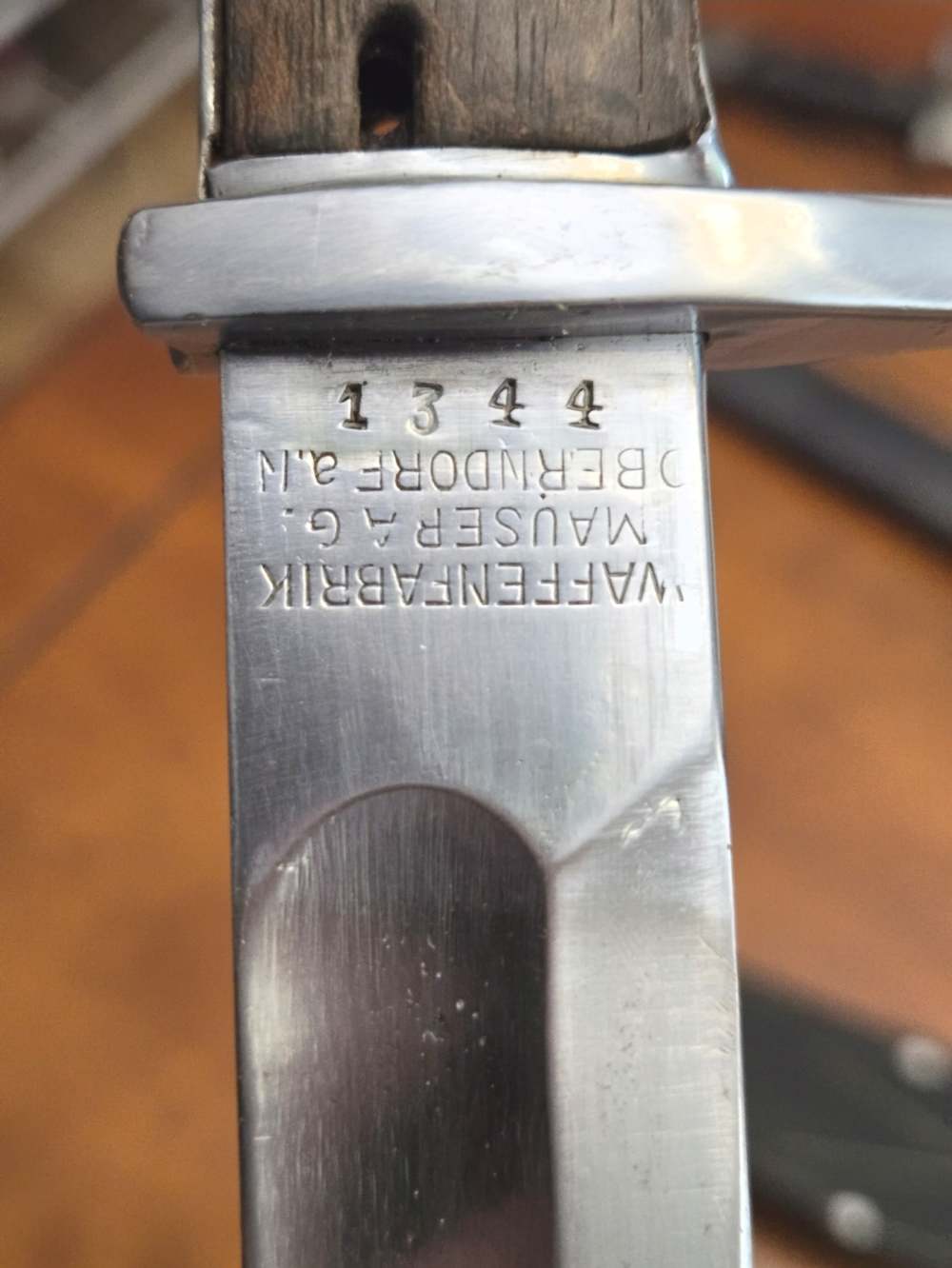 Ww1 german bayonet 98/05 butcher blade matching numbers scabbard orberndorf-img-7