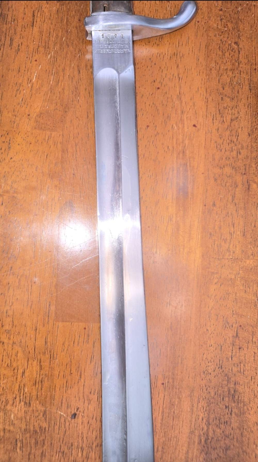 Ww1 german bayonet 98/05 butcher blade matching numbers scabbard orberndorf-img-12