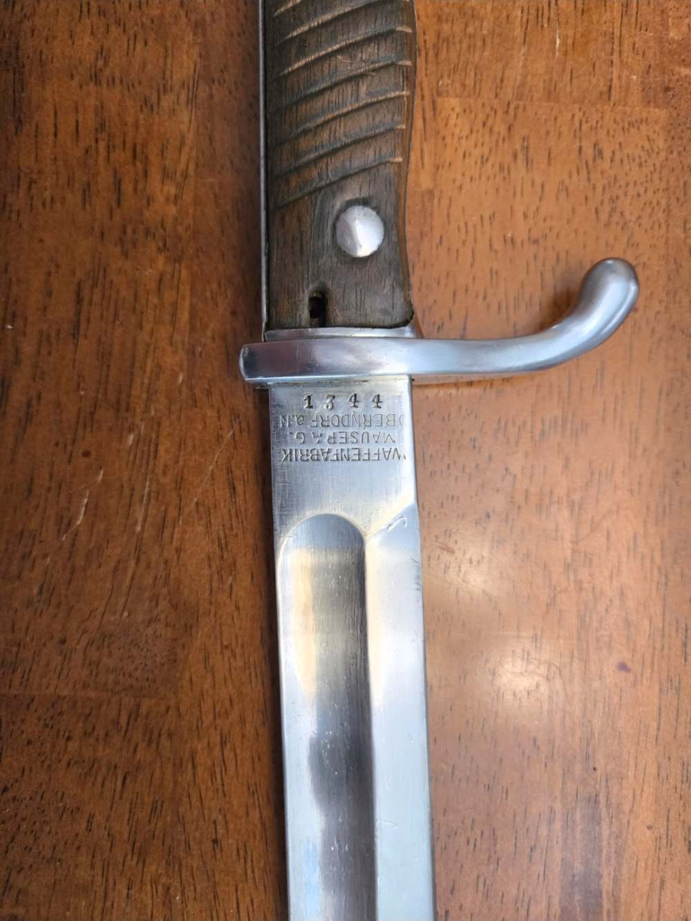 Ww1 german bayonet 98/05 butcher blade matching numbers scabbard orberndorf-img-11