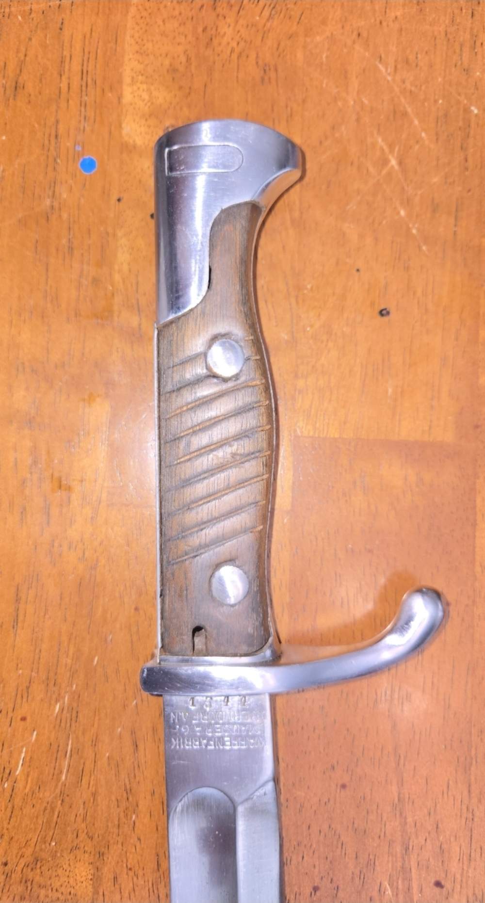 Ww1 german bayonet 98/05 butcher blade matching numbers scabbard orberndorf-img-9