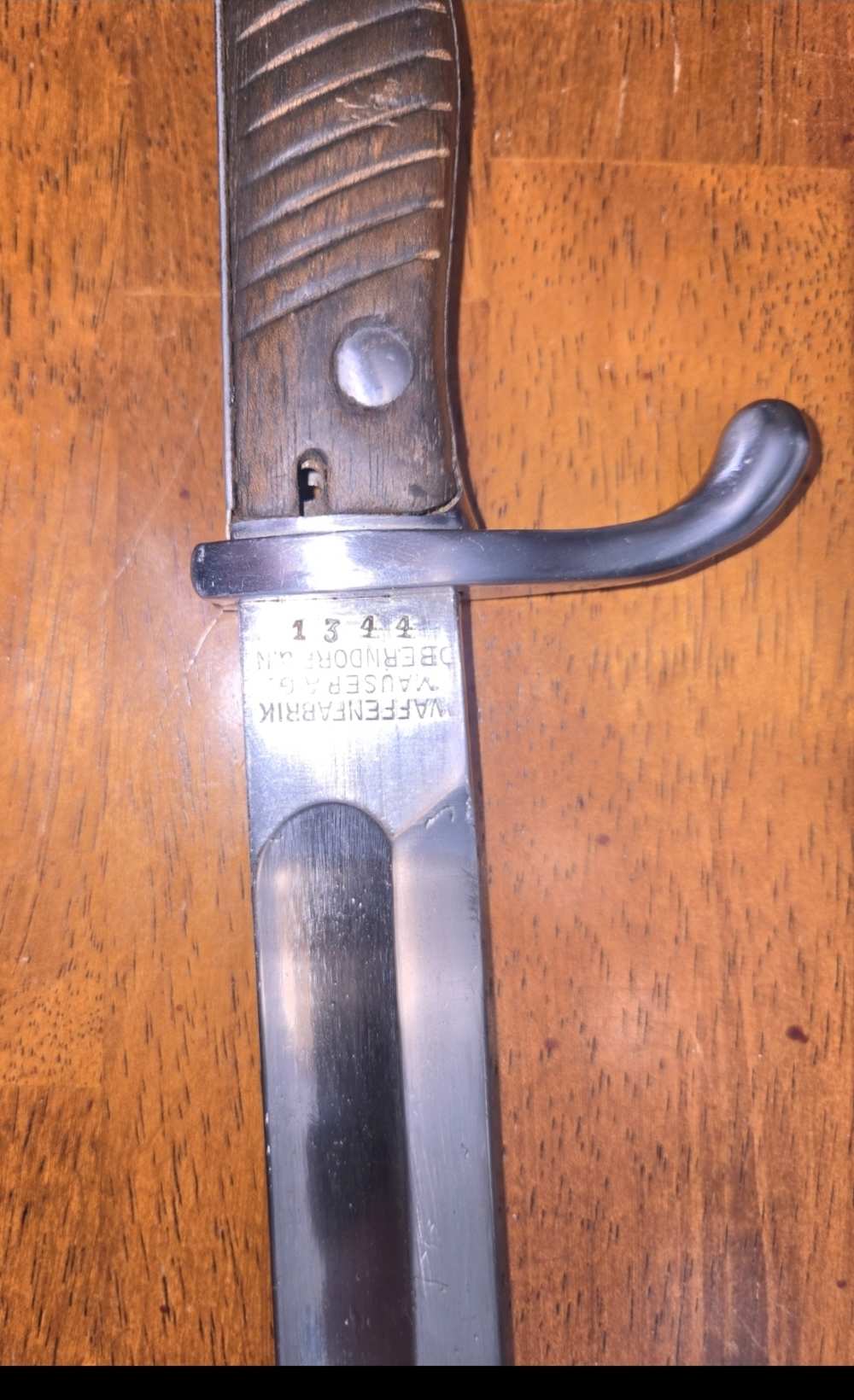 Ww1 german bayonet 98/05 butcher blade matching numbers scabbard orberndorf-img-10
