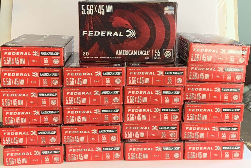 Federal American Eagle, 5.56x45mm NATO, M193, 55gr., FMJ, 20rds. AE193.-img-0