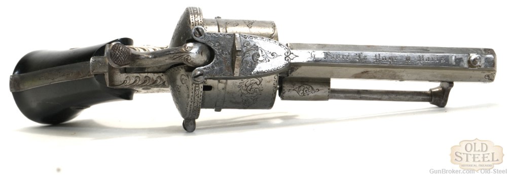 Faure Le Page 9mm Pinfire 6-Shot Revolver Folding Trigger Engraved Antique-img-16