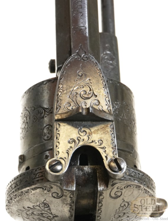 Faure Le Page 9mm Pinfire 6-Shot Revolver Folding Trigger Engraved Antique-img-20