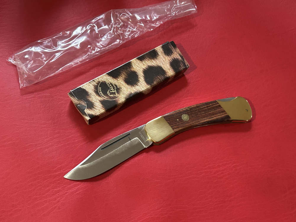 Vintage 1980’s Falcon Italy Handmade Large Lock Back Pocket Knife NOS -img-0