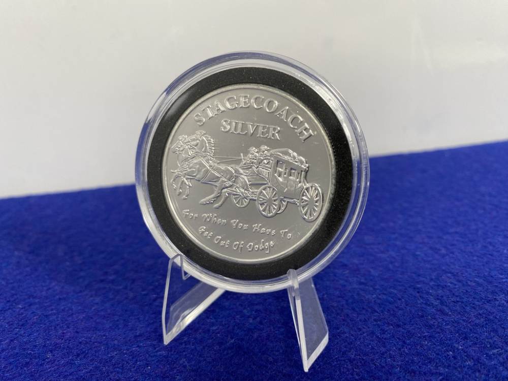 *Stagecoach* Fractional SILVER Round *1 Troy Ounce *VERY DESIRABLE SILVER*-img-6