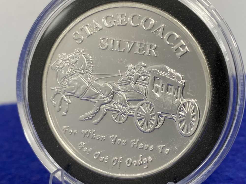 *Stagecoach* Fractional SILVER Round *1 Troy Ounce *VERY DESIRABLE SILVER*-img-3