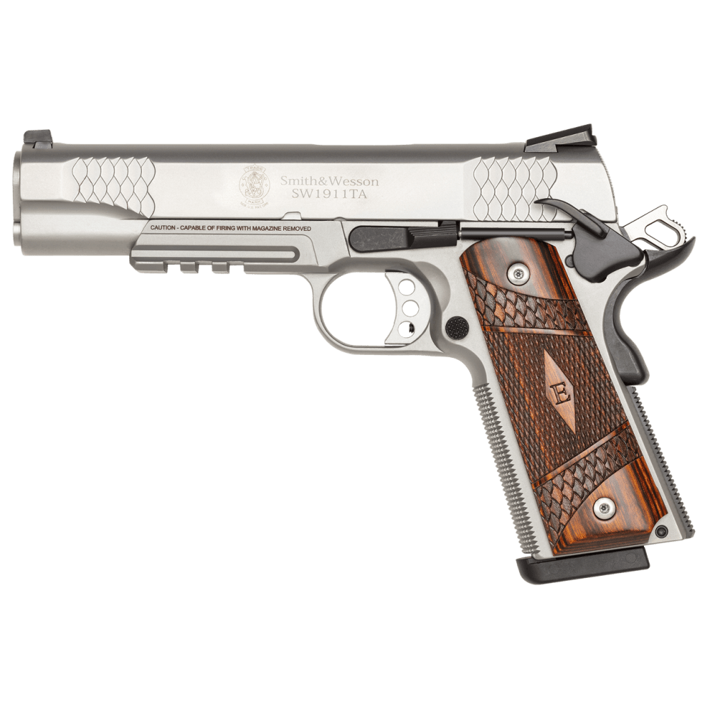 SMITH & WESSON 1911TA E-Series Pistol 45 ACP Tritium Night Sights Pic Rail -img-1